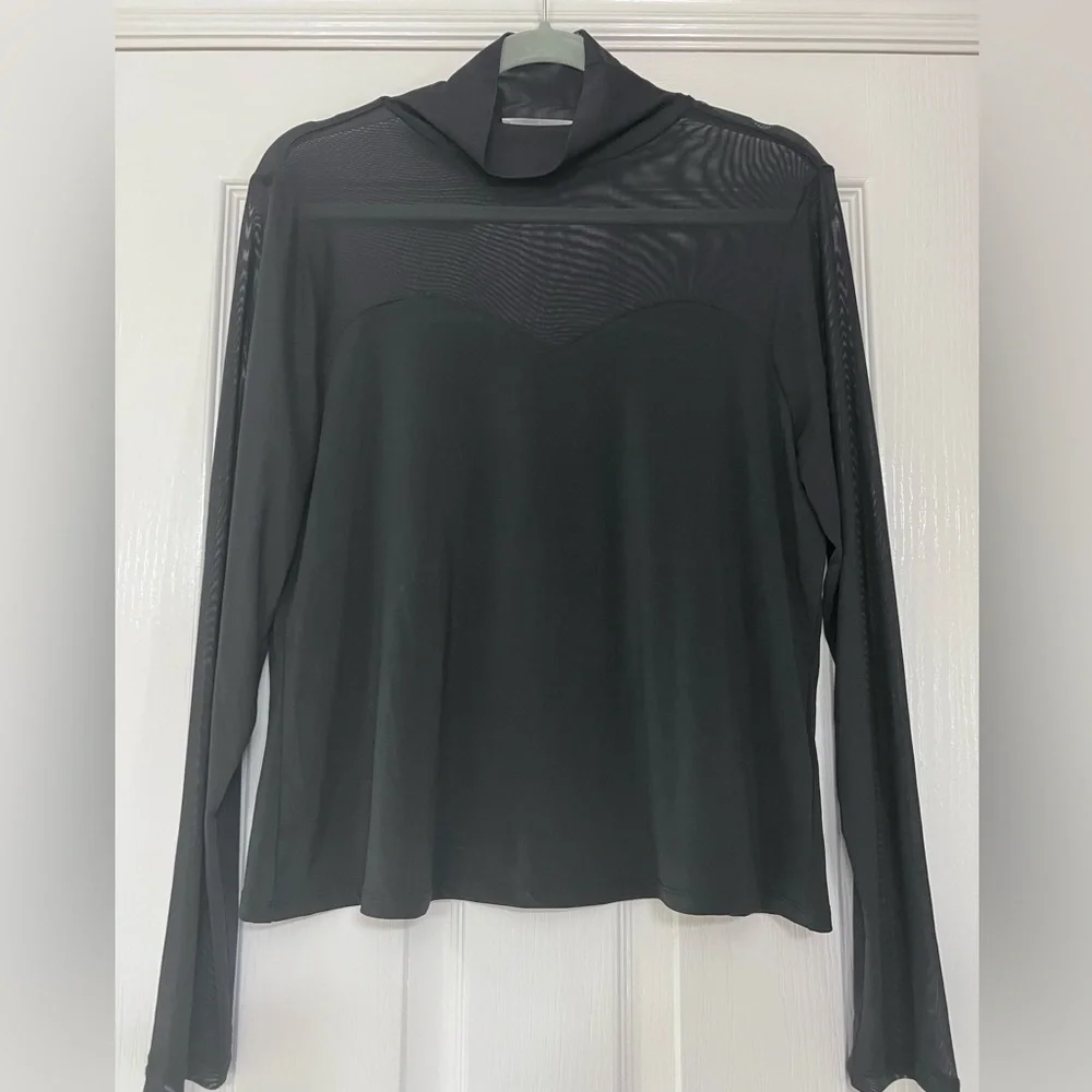 Chic Sheer Black Women's Blouse